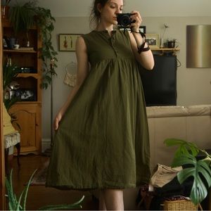 Linen midi dress
